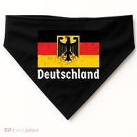 Distress German Deutschland Flag  USA-Made Doggie Bandana thumb 0