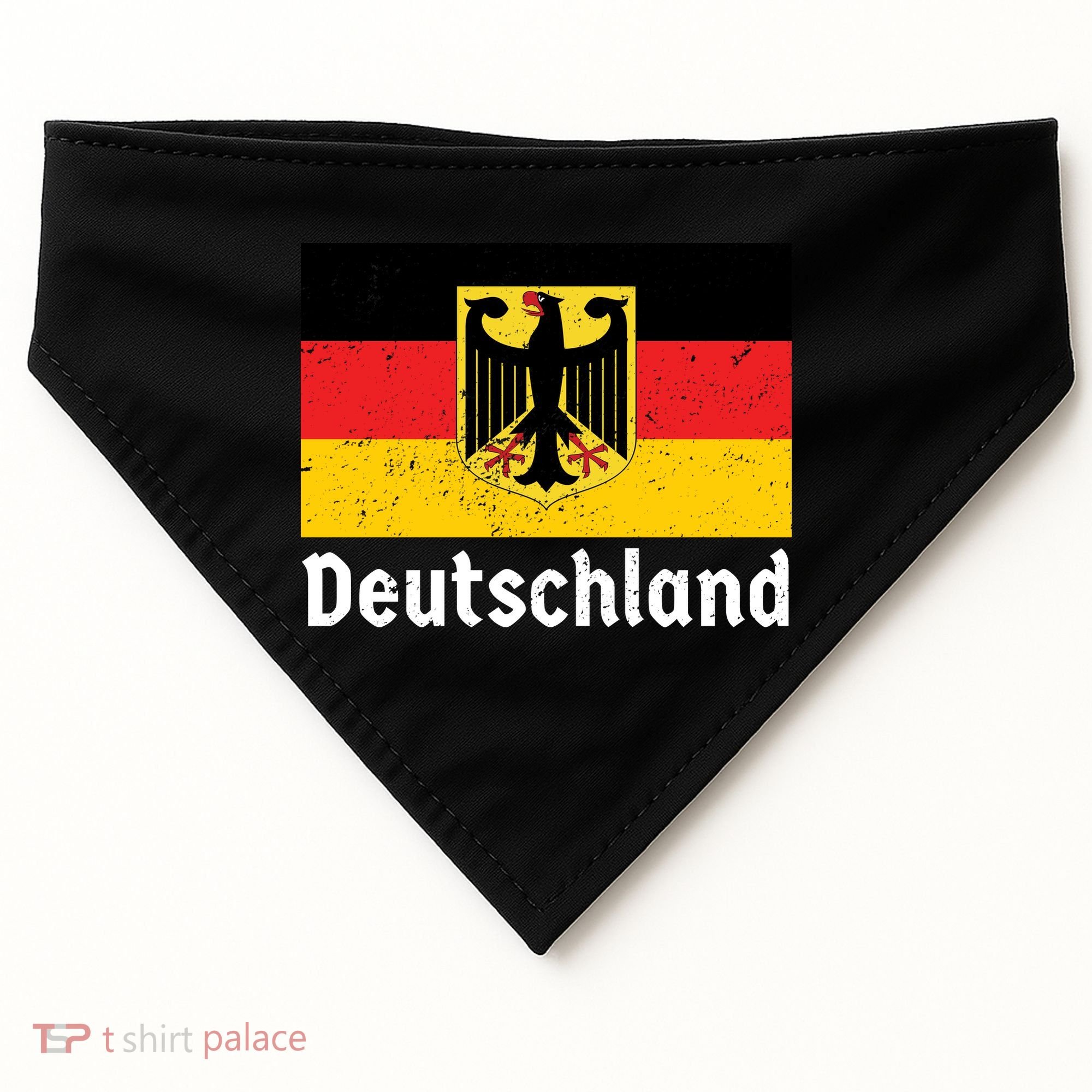 Distress German Deutschland Flag  USA-Made Doggie Bandana