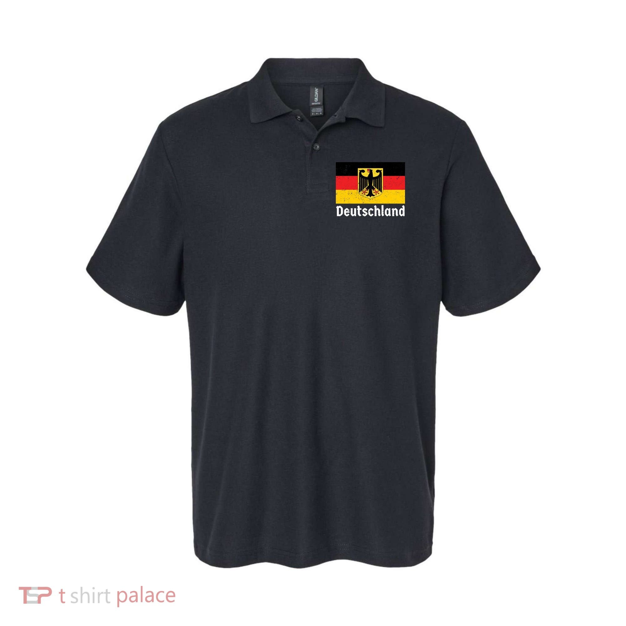 Distress German Deutschland Flag  Polo