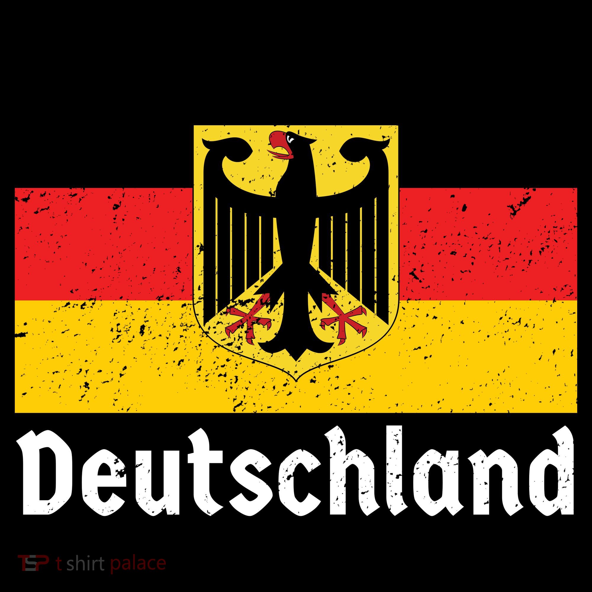 Distress German Deutschland Flag  Women's Hoodie