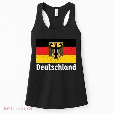 Distress German Deutschland Flag  Women's Tank Top