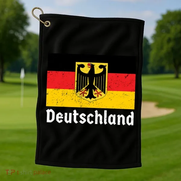 Distress German Deutschland Flag  Golf Towel