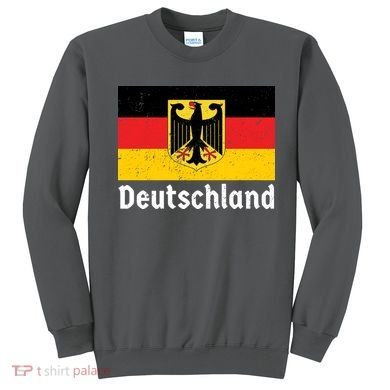 Distress German Deutschland Flag  Sweatshirt