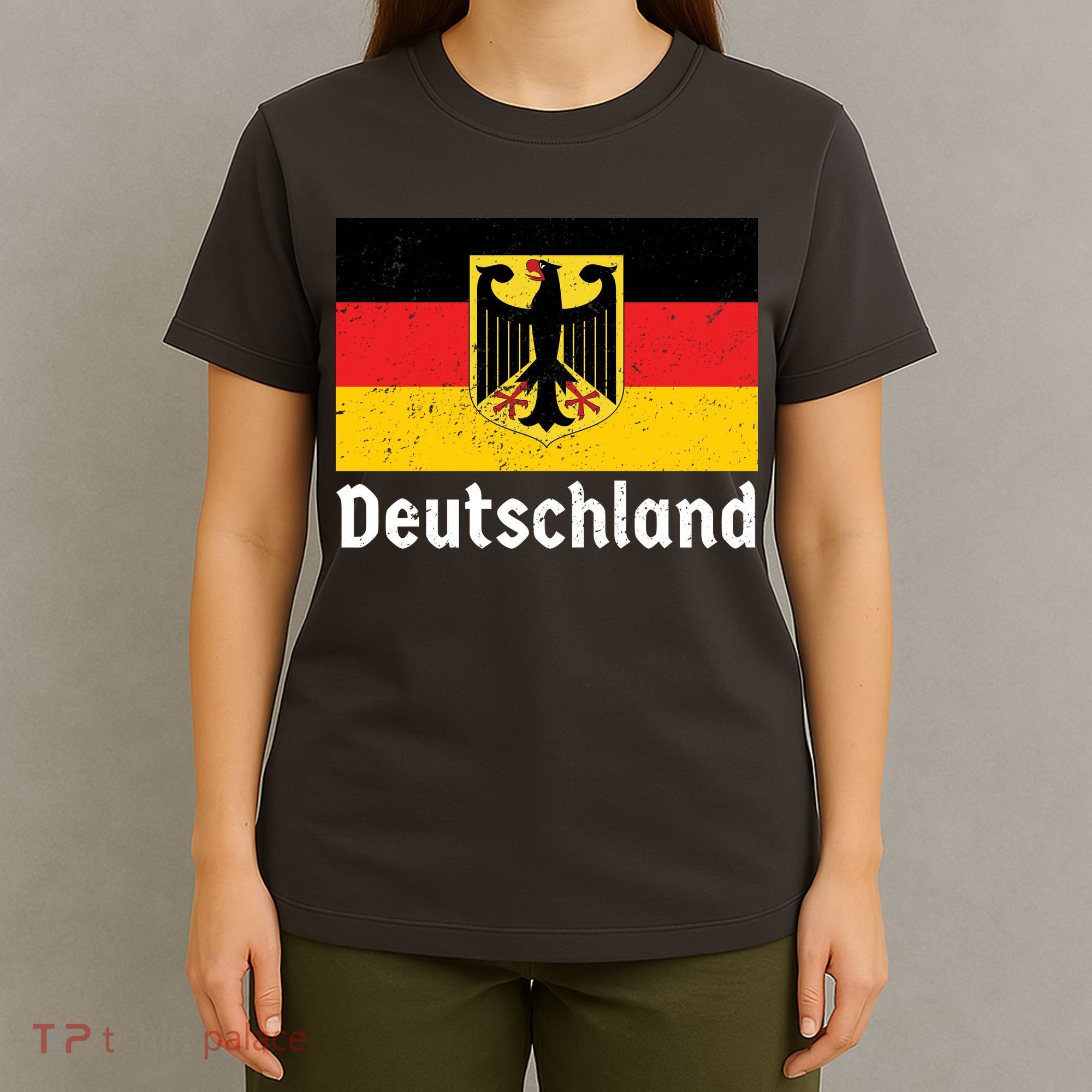 Distress German Deutschland Flag  T-Shirt
