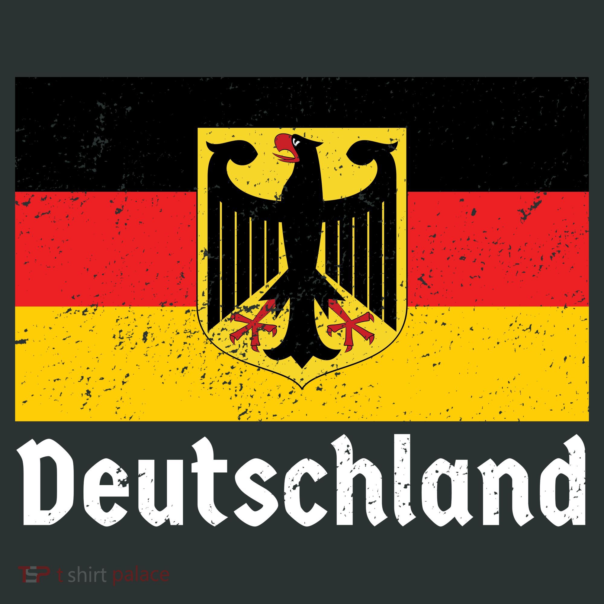 Distress German Deutschland Flag  T-Shirt