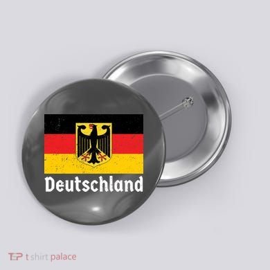 Distress German Deutschland Flag  Button