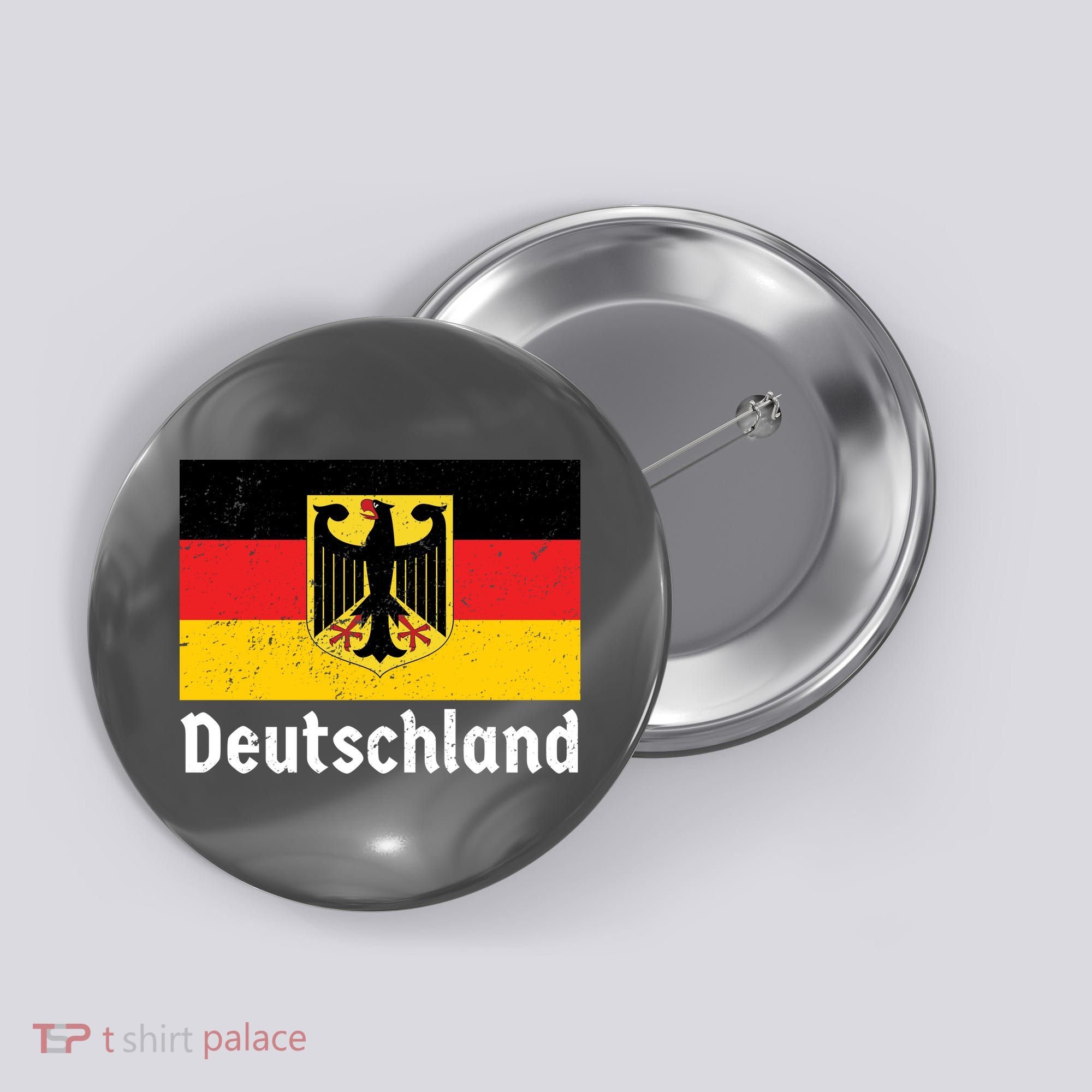 Distress German Deutschland Flag  Button