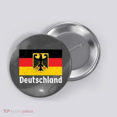 Distress German Deutschland Flag  Button