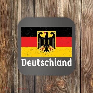 Distress German Deutschland Flag  Coaster