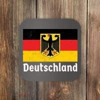 Distress German Deutschland Flag  Coaster thumb 0