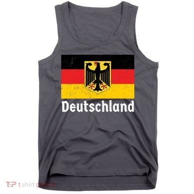 Distress German Deutschland Flag  Tank Top