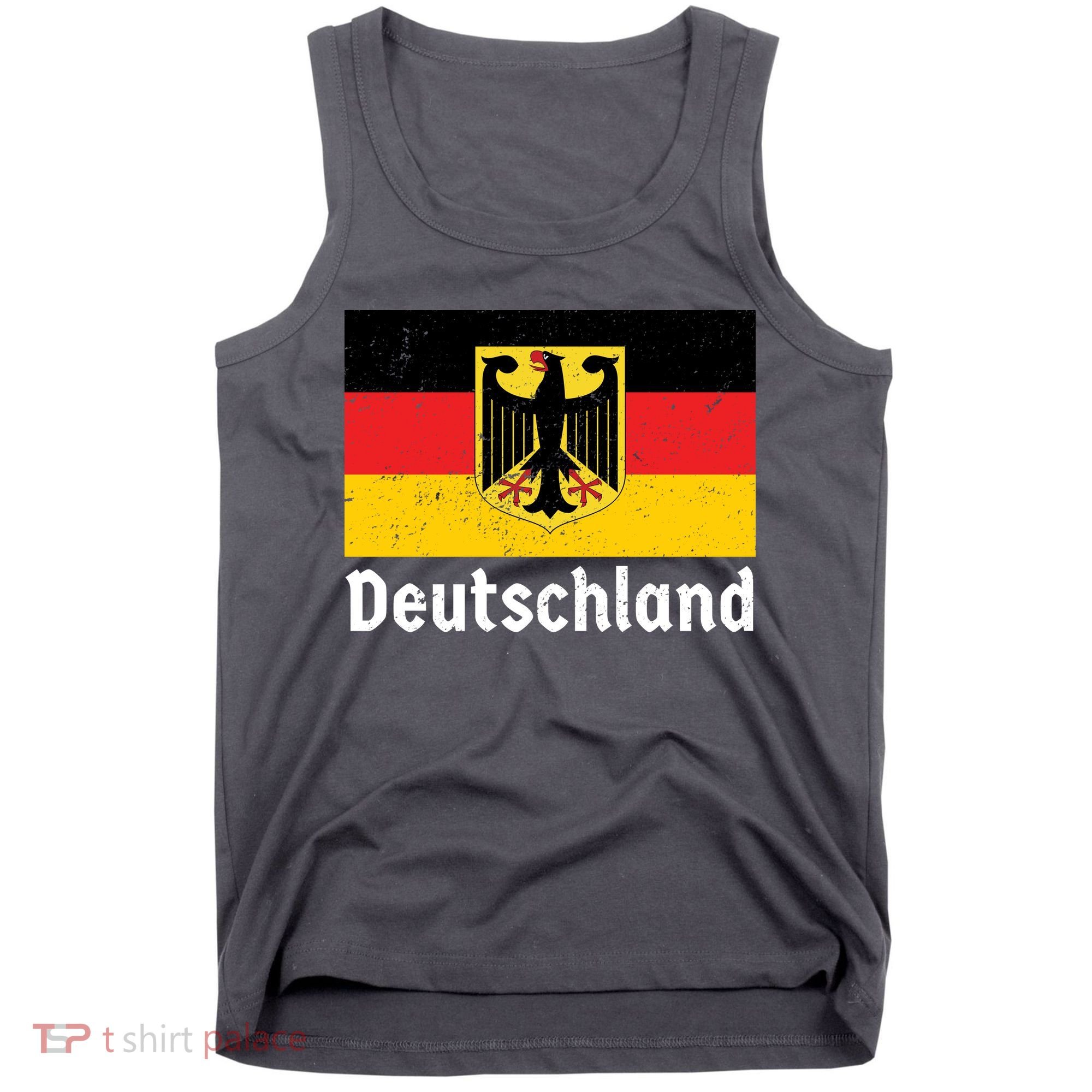 Distress German Deutschland Flag  Tank Top