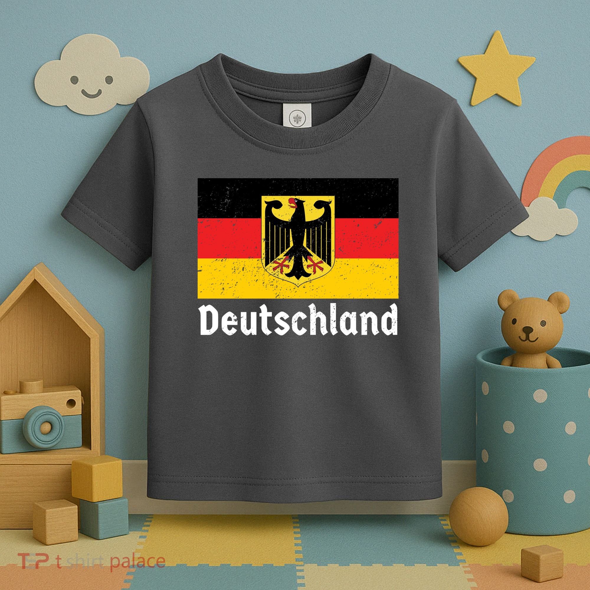 Distress German Deutschland Flag  Toddler T-Shirt