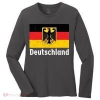 Distress German Deutschland Flag  Women's Long Sleeve Shirt thumb 0