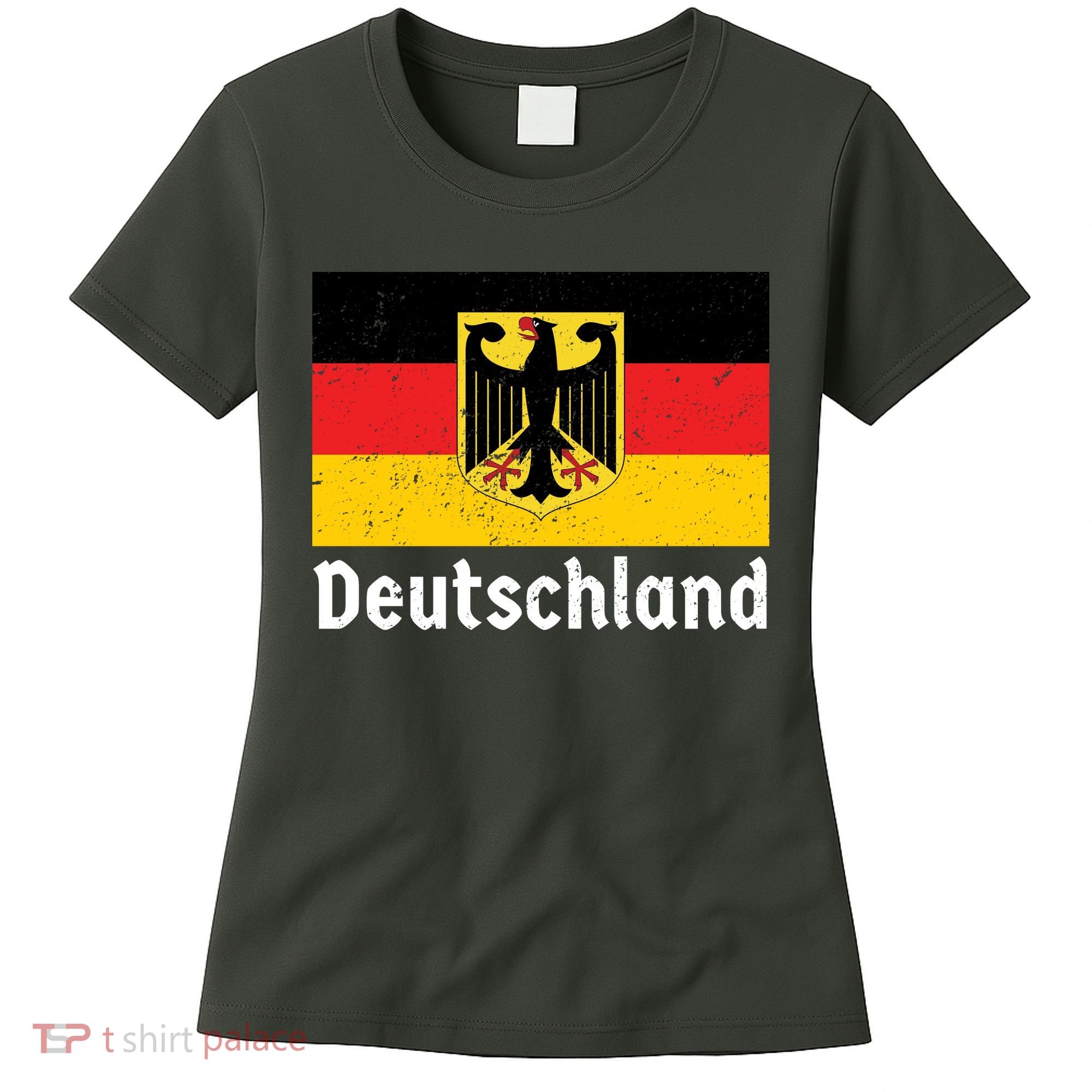 Distress German Deutschland Flag  Women's T-Shirt