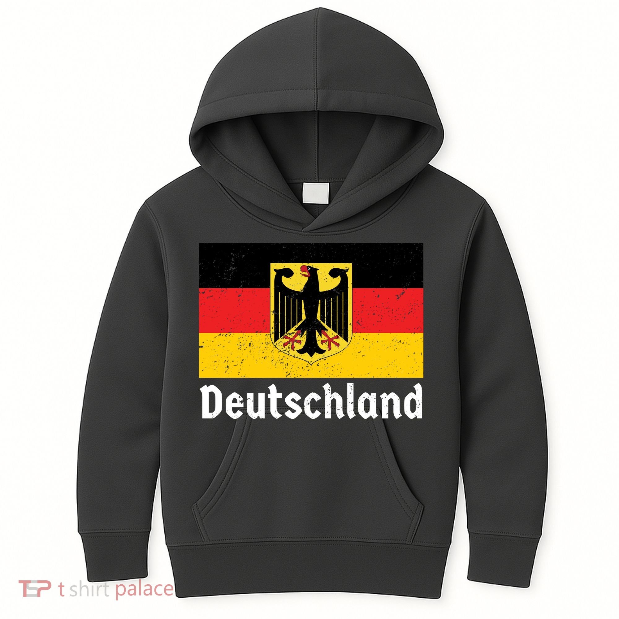 Distress German Deutschland Flag  Kids Hoodie
