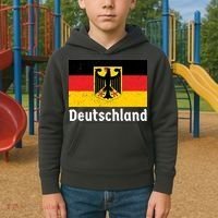 Distress German Deutschland Flag  Kids Hoodie thumb 2