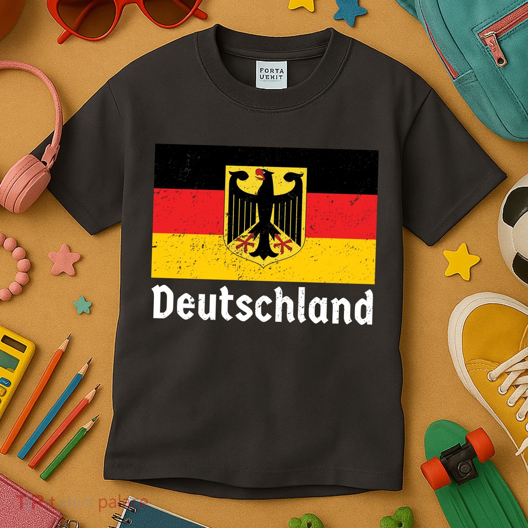 Distress German Deutschland Flag  Kids T-Shirt