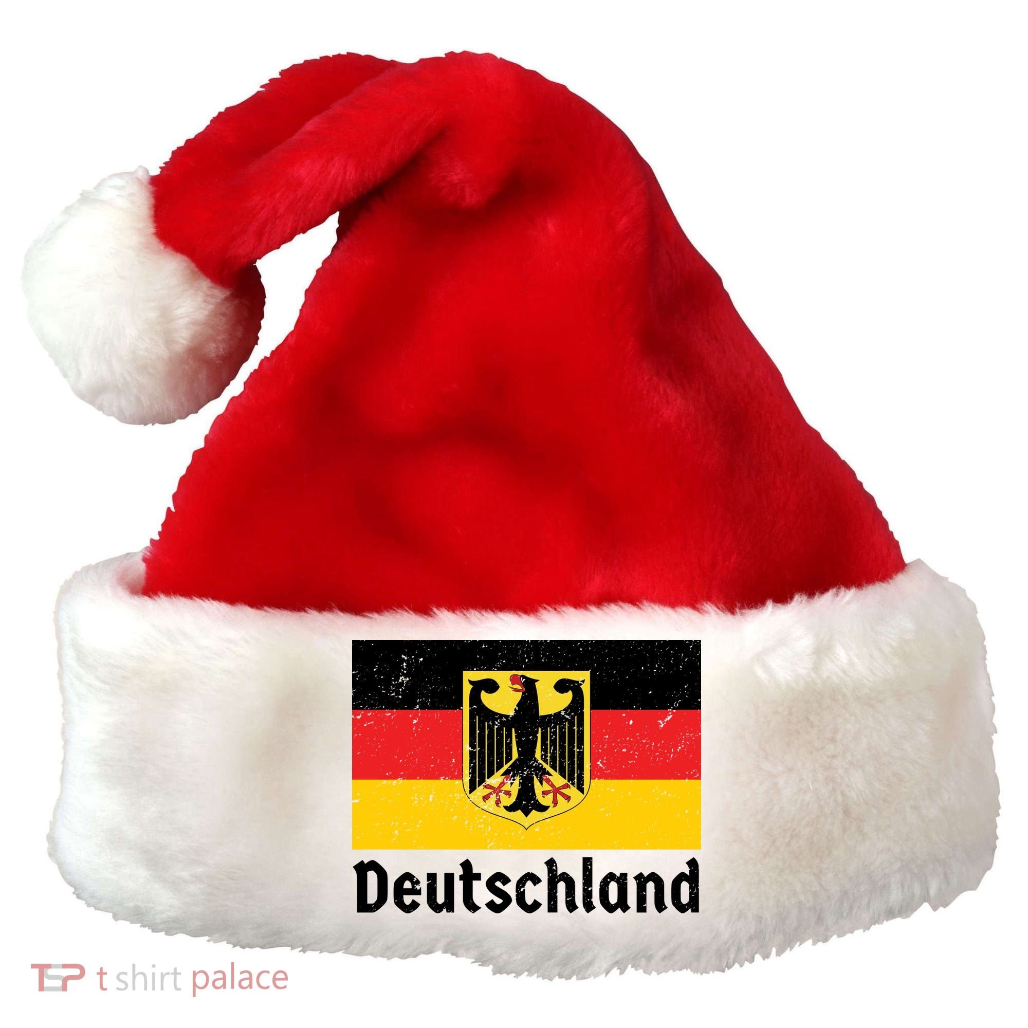 Distress German Deutschland Flag  Santa Hat