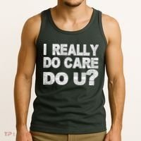 Distress I Really Do Care Do You Tank Top thumb 3