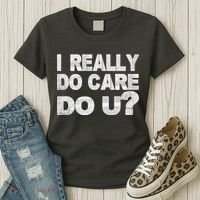 Distress I Really Do Care Do You Women's T-Shirt thumb 3