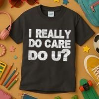 Distress I Really Do Care Do You Kids T-Shirt thumb 3