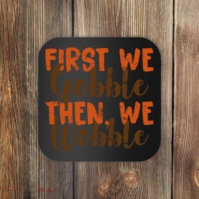 Distress Thanksgiving Wobble Coaster