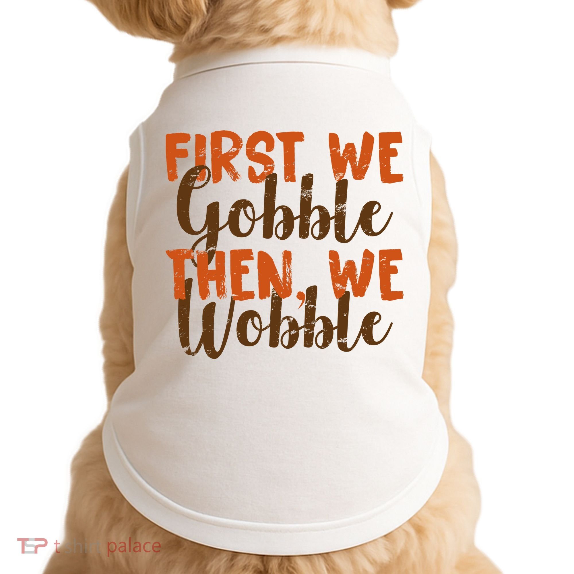 Distress Thanksgiving Wobble Doggie Tank