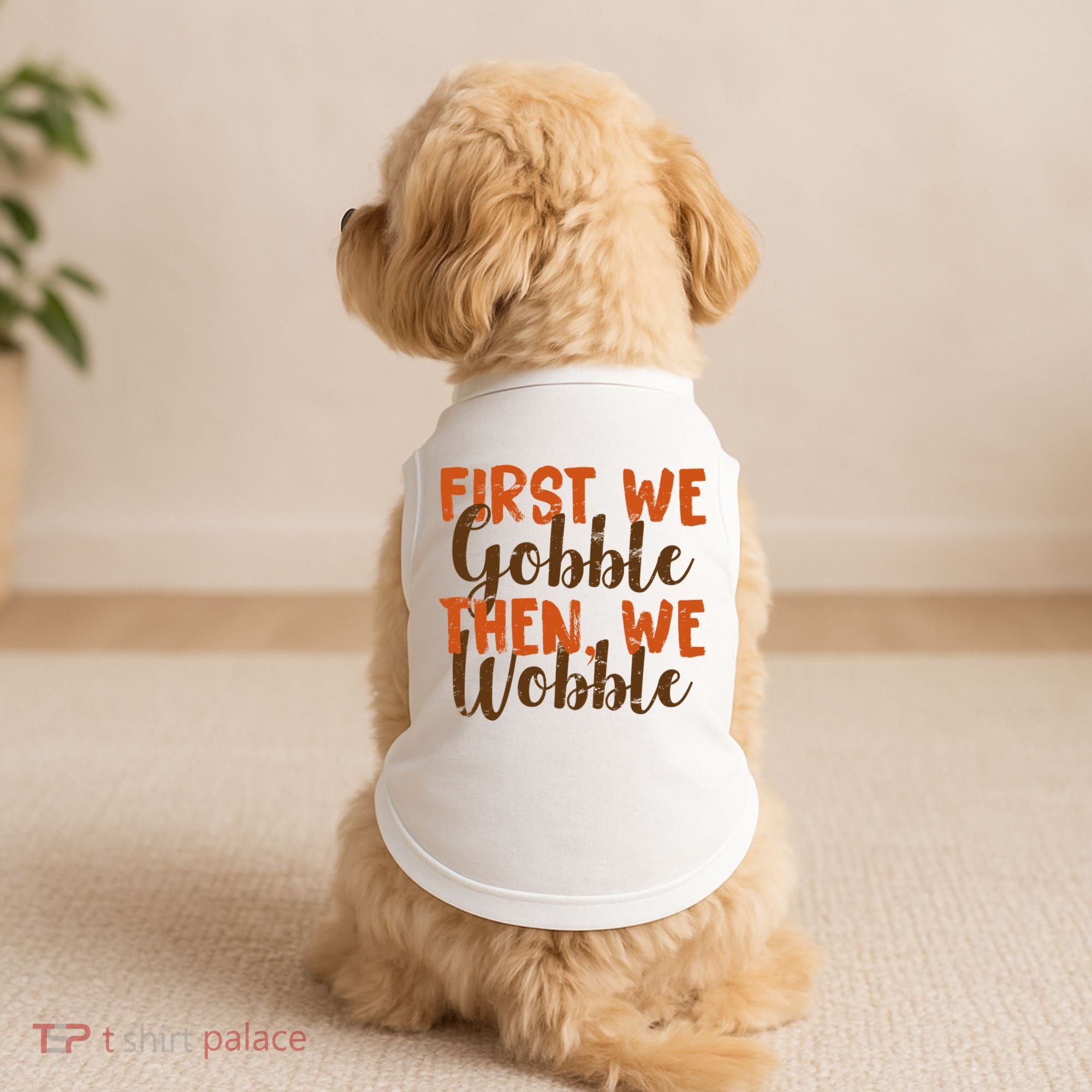 Distress Thanksgiving Wobble Doggie Tank