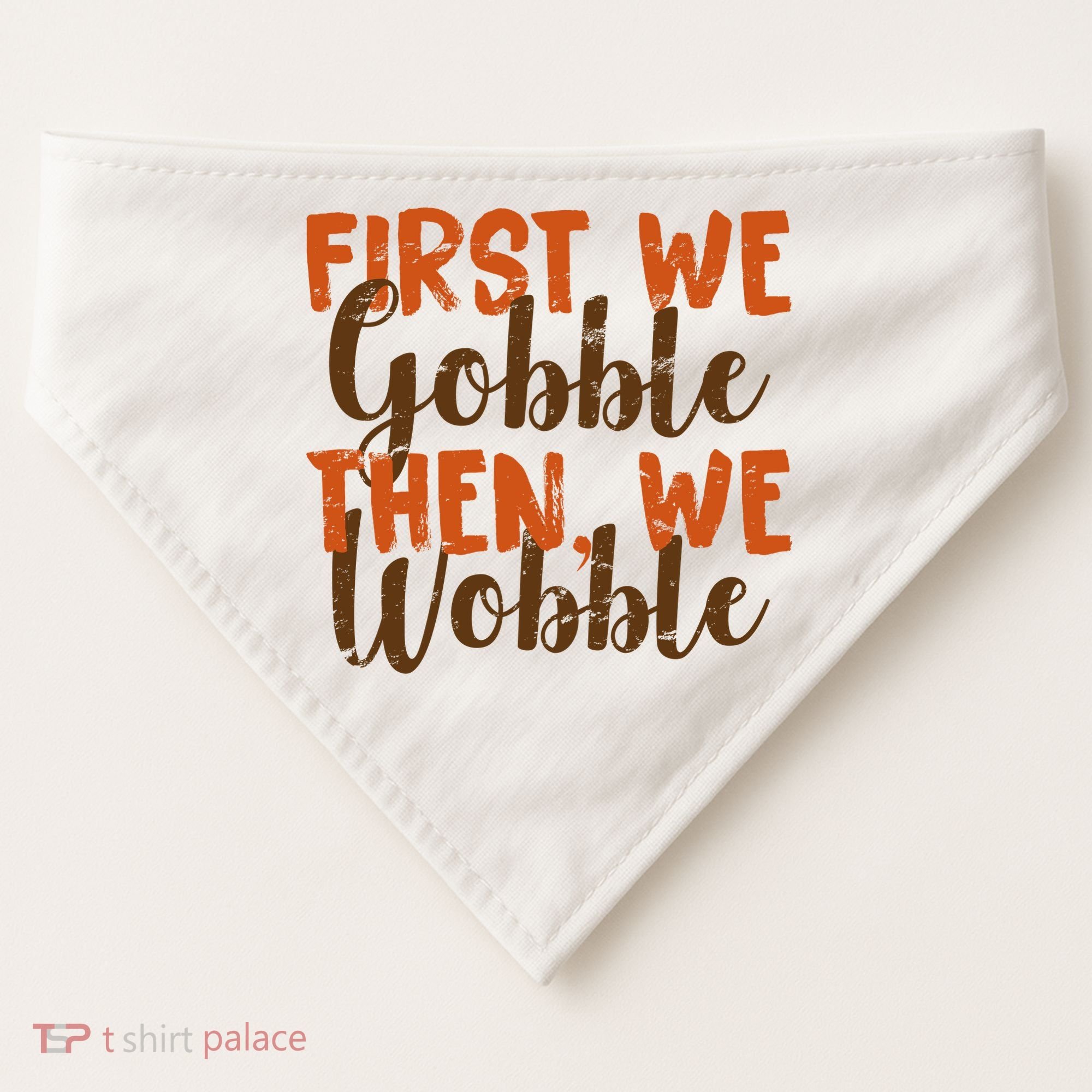 Distress Thanksgiving Wobble USA-Made Doggie Bandana