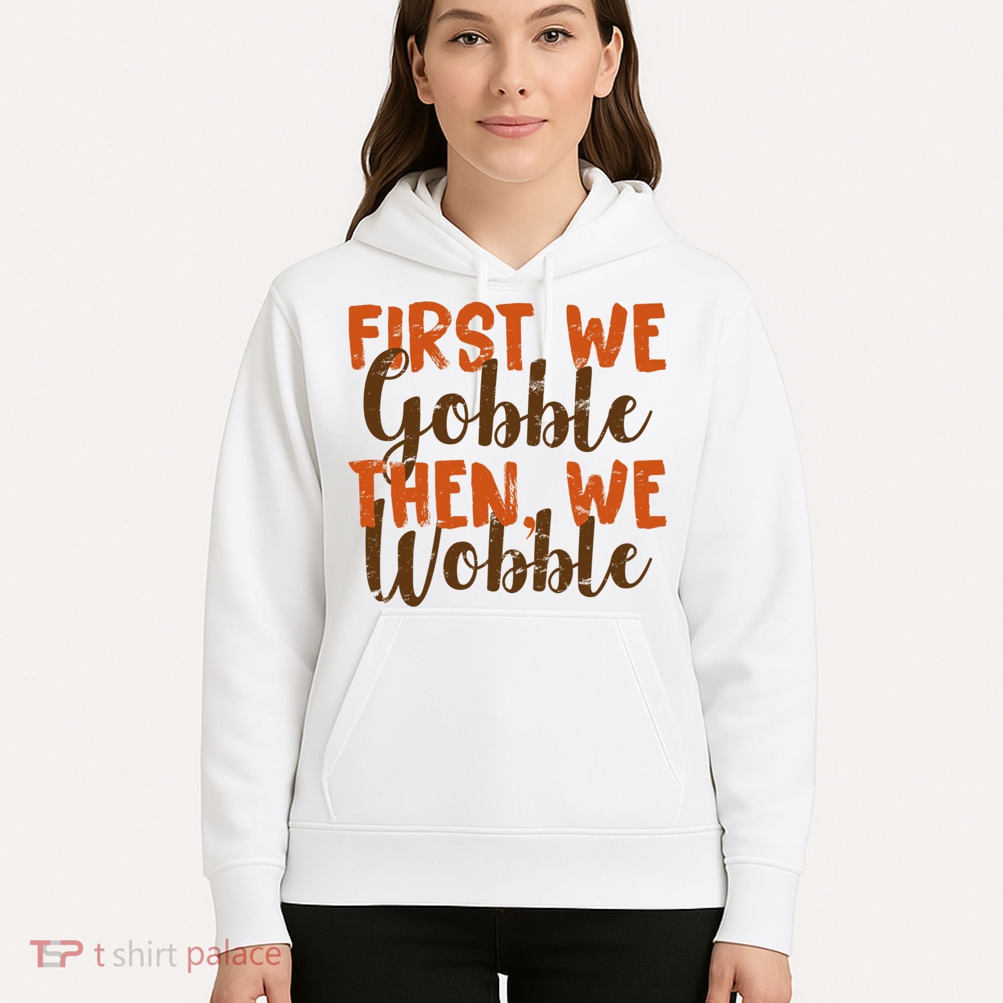 Distress Thanksgiving Wobble Hoodie