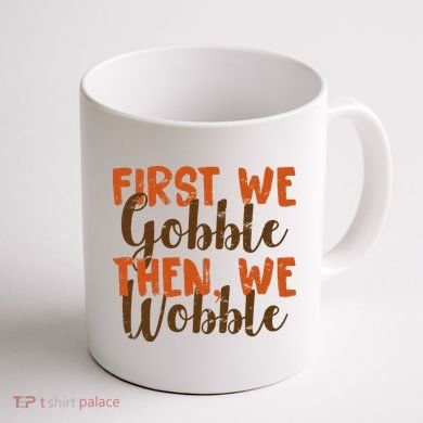 Distress Thanksgiving Wobble Coffee Mug back
