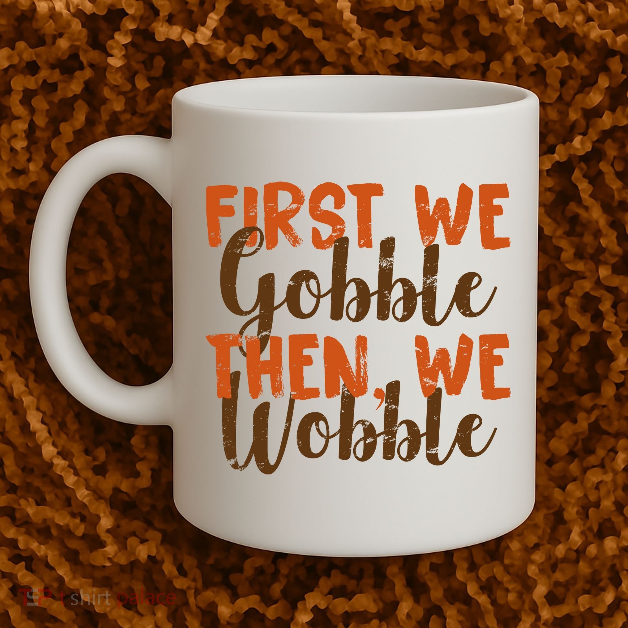 Distress Thanksgiving Wobble Coffee Mug