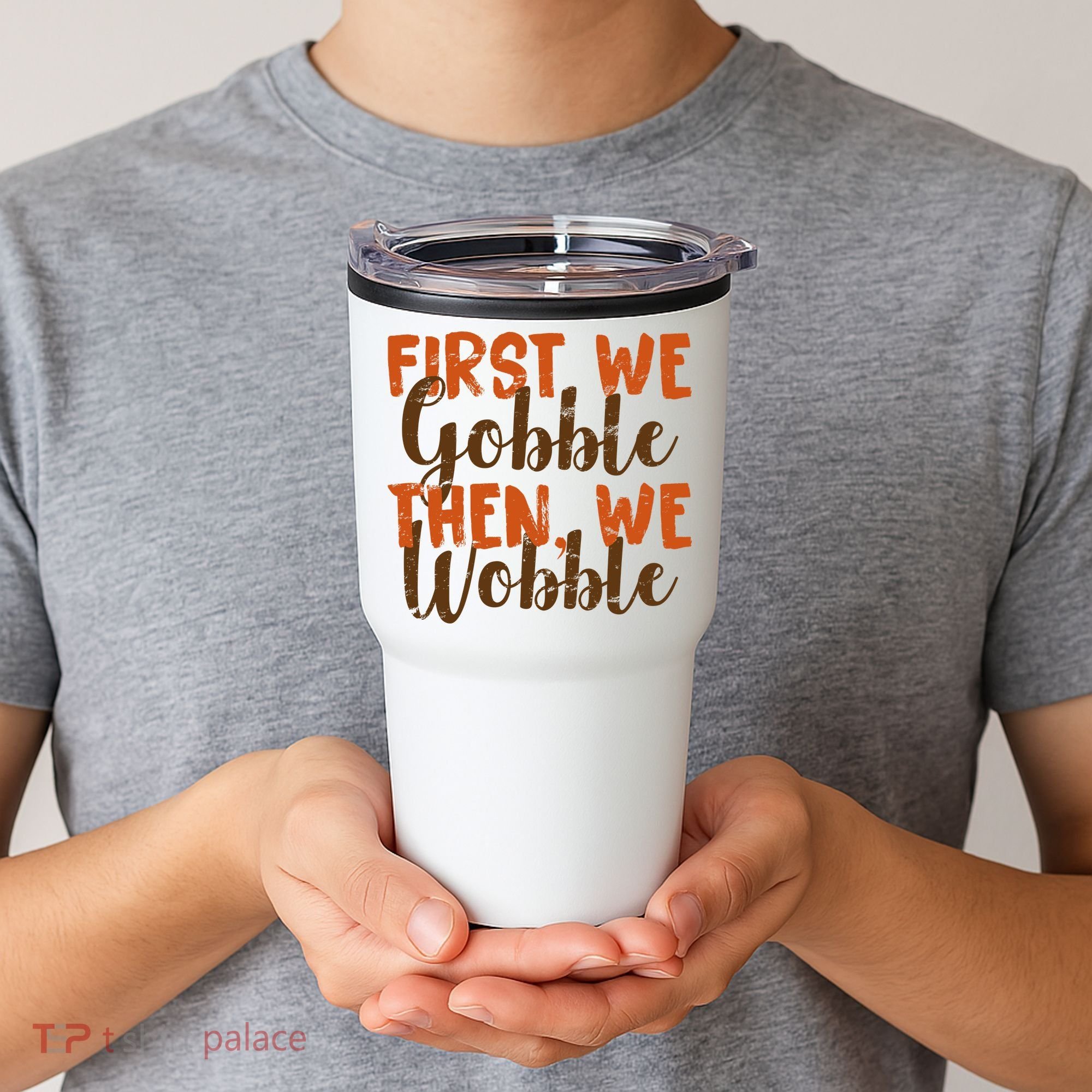 Distress Thanksgiving Wobble Tumbler
