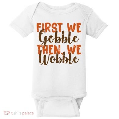 Distress Thanksgiving Wobble Baby Bodysuit