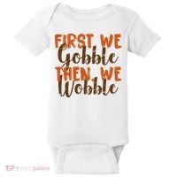 Distress Thanksgiving Wobble Baby Bodysuit thumb 0