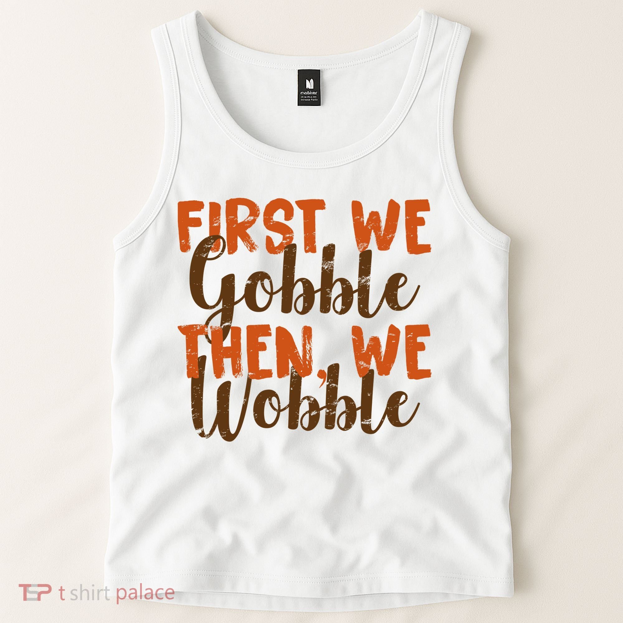 Distress Thanksgiving Wobble Tank Top