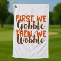 Distress Thanksgiving Wobble Golf Towel thumb 1