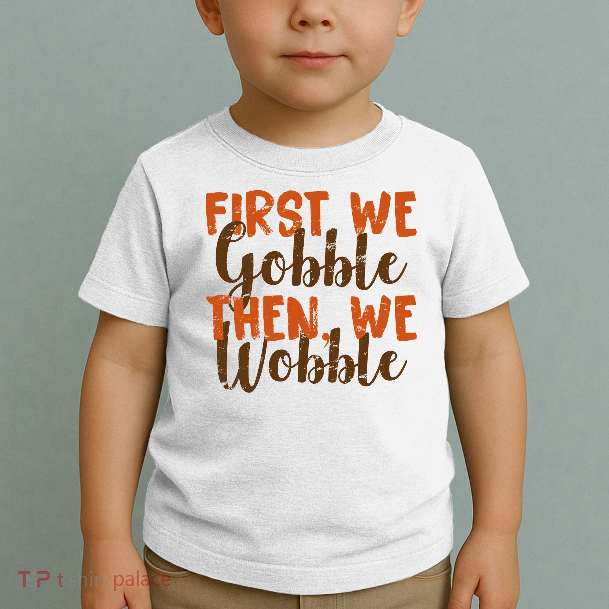 Distress Thanksgiving Wobble Toddler T-Shirt