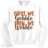 Distress Thanksgiving Wobble Kids Sweatshirt thumb 0