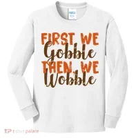 Distress Thanksgiving Wobble Kids Long Sleeve Shirt thumb 0