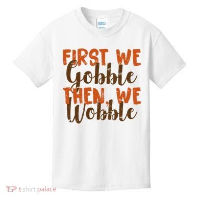 Distress Thanksgiving Wobble Kids T-Shirt