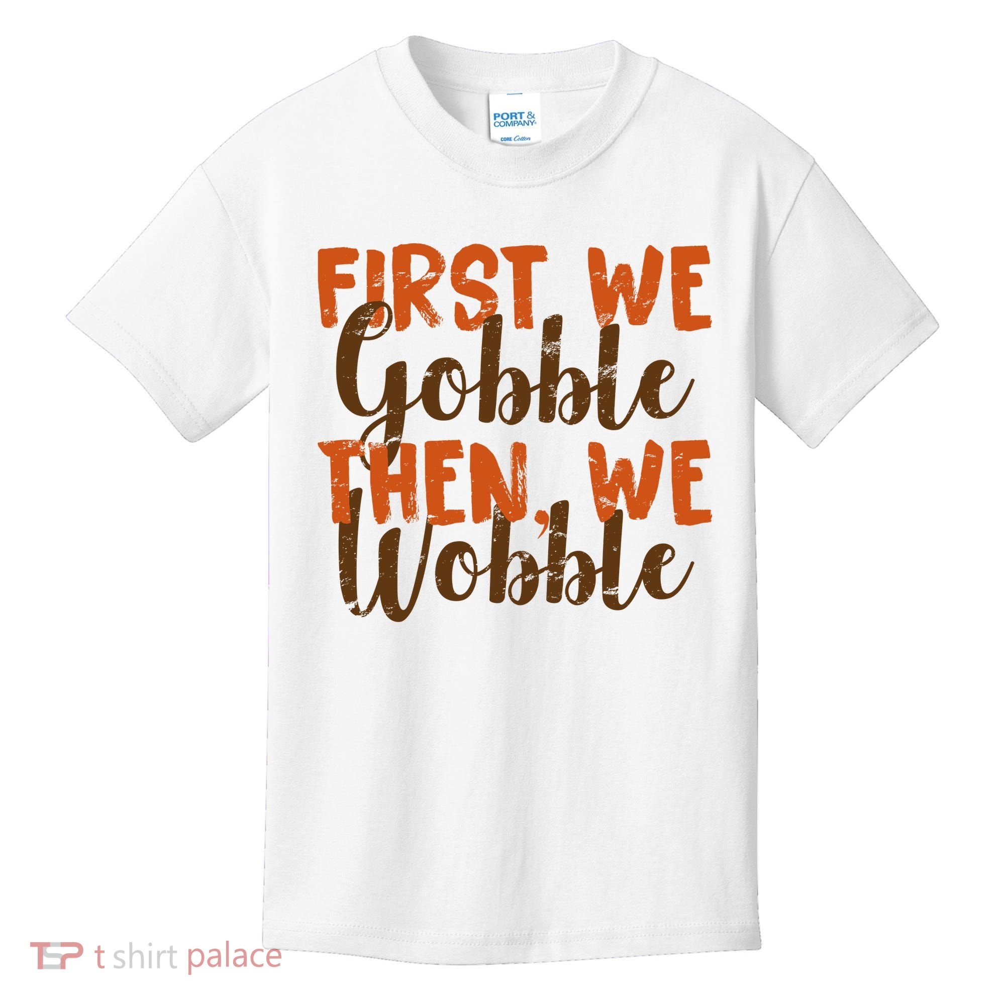 Distress Thanksgiving Wobble Kids T-Shirt