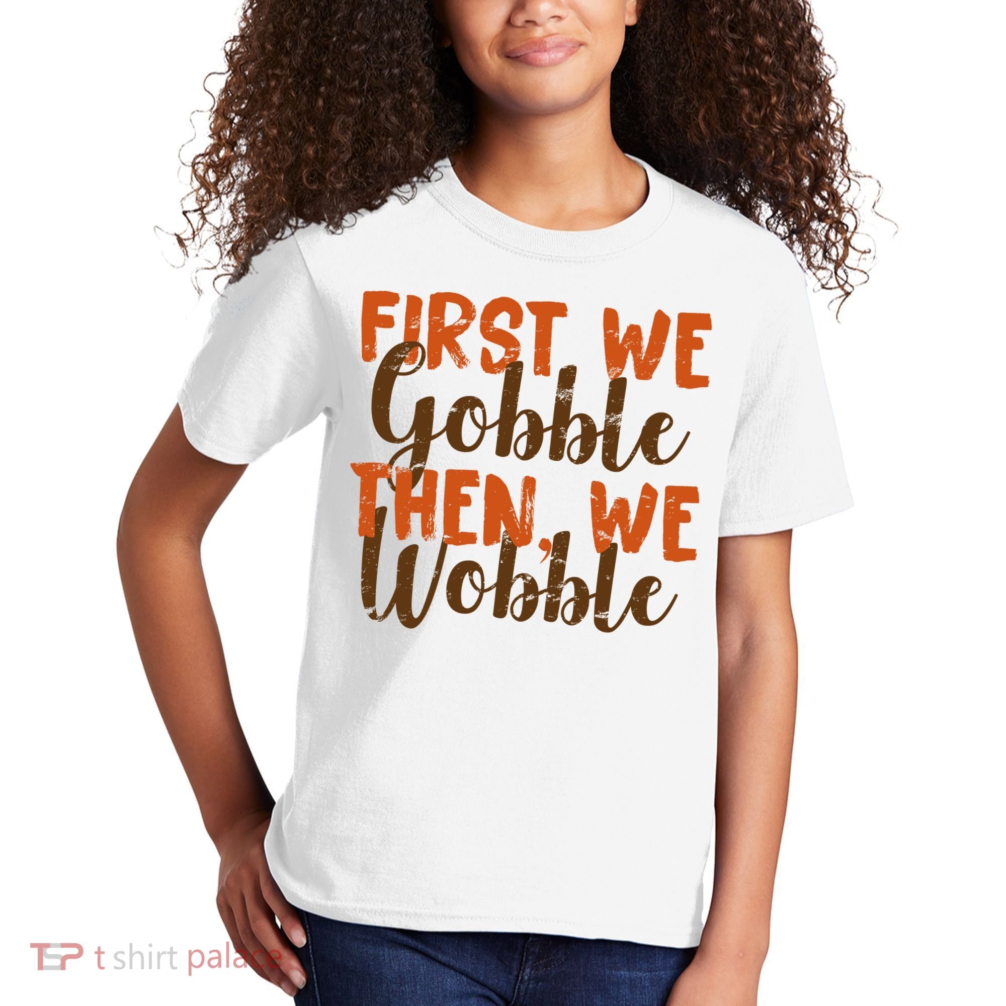 Distress Thanksgiving Wobble Kids T-Shirt