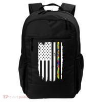 Distress Thin Puzzle Line Autism Awareness Tribute Flag Backpack thumb 0