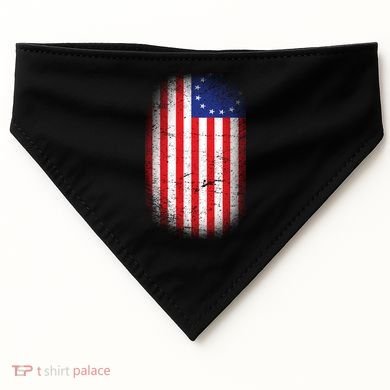 Distressed 13 Colonies Betsy Ross First American Flag USA-Made Doggie Bandana