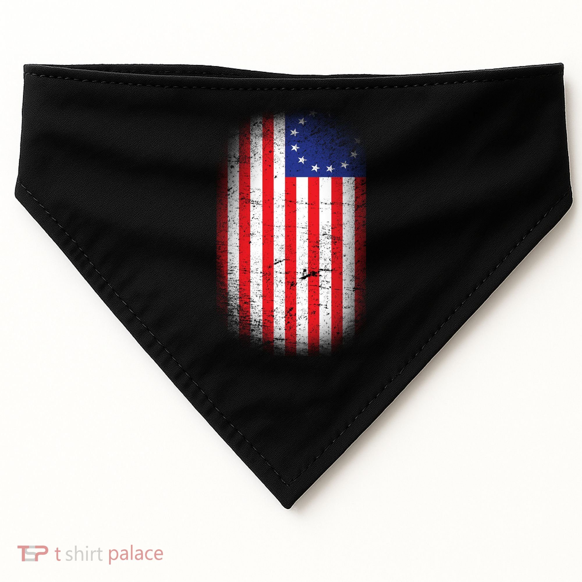 Distressed 13 Colonies Betsy Ross First American Flag USA-Made Doggie Bandana