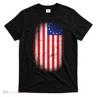 Distressed 13 Colonies Betsy Ross First American Flag T-Shirt thumb 0
