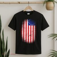 Distressed 13 Colonies Betsy Ross First American Flag T-Shirt thumb 2