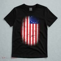 Distressed 13 Colonies Betsy Ross First American Flag T-Shirt thumb 5